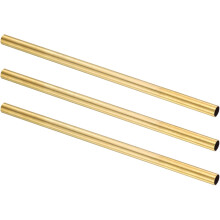 3Pcs H62 Brass Round Tube, 9mm OD 0.5mm Wall Thickness 200mm Length Seamless Precision Straight Pipe Tubing for DIY Projects Crafts Gardening Industry