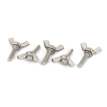 Metric M4 0.7mm Pitch 304 Stainless Steel Wing Butterfly Thumb Screw 5pcs
