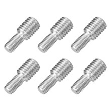 M8x15mm to M12x15mm Double End Threaded Stud Screw Bolt, 6Pcs 304 Stainless Steel Thread Reducer Adapter for Furniture Machinery Assembly Fastener