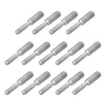 M3x10mm to M4x10mm Double End Threaded Stud Screw Bolt, 14Pcs 304 Stainless Steel Thread Reducer Adapter for Furniture Machinery Assembly Fastener