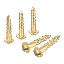 Wood Screws M1.6 x 8mm Slotted Round Head Brass Self-Tapping Screw 20 Pcs