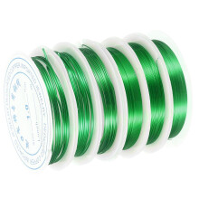 8 Rolls Copper Wire, Beading Craft Wire Jewelry Wire for Gardening Jewelry Making Supplies Craft Beading DIY Accessories, Green (32-18 Gauge)