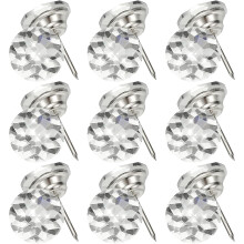 25 Pcs Crystal Upholstery Tacks 20mm Diamond Upholstery Nails for Sofa Furniture Bed Headboard Tufting Wall Decoration DIY Crafts