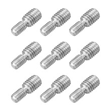 M6x10mm to M8x10mm Double End Threaded Stud Screw Bolt, 9Pcs 304 Stainless Steel Thread Reducer Adapter for Furniture Machinery Assembly Fastener