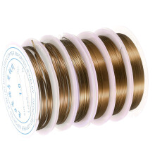 8 Rolls Copper Wire, Beading Craft Wire Jewelry Wire for Gardening Jewelry Making Supplies Craft Beading DIY Accessories, Brown (32-18 Gauge)