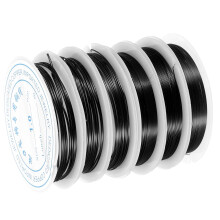 8 Rolls Copper Wire, Beading Craft Wire Jewelry Wire for Gardening Jewelry Making Supplies Craft Beading DIY Accessories, Black (32-18 Gauge)