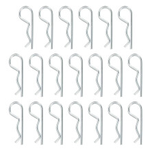 50 Pcs Hitch Pin Clip, 1.5mm x 28mm R Clips Carbon Steel Retaining Wire Hair Pins Cotter Pin Assortment Kit Clips for Trailer Tractors Mower Carts Tru