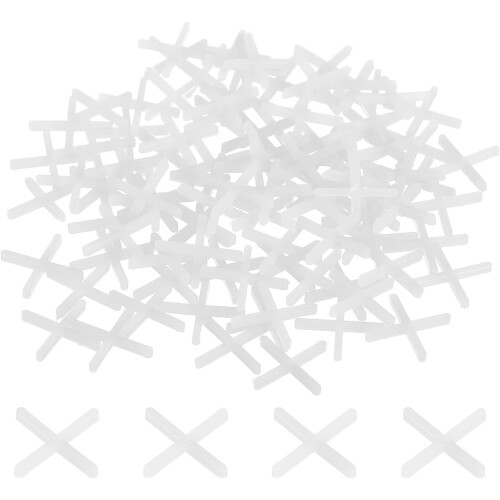800Pcs Tile Spacers, 1.5mm 1/16" Cross Shape Wall Floor Tile Spacer Tiling Tools for Ceramic Tile Installation, White