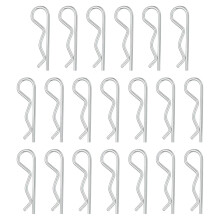 20 Pcs Hitch Pin Clip, 2.5mm x 50mm R Clips Carbon Steel Retaining Wire Hair Pins Cotter Pin Assortment Kit Clips for Trailer Tractors Mower Carts Tru
