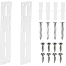 Straight Steel Flat Plate, 2Pcs 177x40mm - Heavy Duty Mending Plate with Holes, Metal Reinforcement Mounting Plate Joining Bracket with Screws for Rep