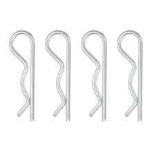 4 Pcs Hitch Pin Clip, 6mm x 120mm R Clips Carbon Steel Retaining Wire Hair Pins Cotter Pin Assortment Kit Clips for Trailer Tractors Mower Carts Truck