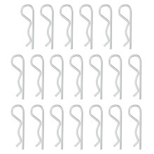 50 Pcs Hitch Pin Clip, 3mm x 65mm R Clips Carbon Steel Retaining Wire Hair Pins Cotter Pin Assortment Kit Clips for Trailer Tractors Mower Carts Truck