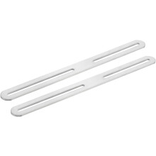 2Pcs Adjustable Flat Mending Plate Support with Slot, 11.02 x 0.94 Inch Stainless Steel Slotted Straight Brace Brackets for Wooden Furniture, Silver