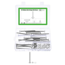 20 Set Carriage Bolts and Nuts Kit, 1/4"-20x3-1/2 Stainless Steel 304 Round Head Square Neck Carriage Bolts Screws and Hex Nuts and Flat Washers - Sil