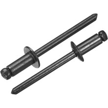 50Pcs 3/16"x3/8" Aluminum Dome-Head Blind Rivets, Open-End Type Blind Rivets for DIY, Sheet Metal, Automotive Repairs, Furniture, Boat, and Duct Work