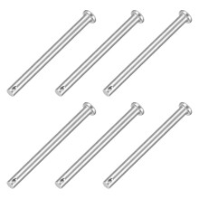 6Pcs 1/4" x 2-3/4" Single Hole Clevis Pins, 304 Stainless Steel Flat Head Clevis Pins Hitch Pin for Trailer Latch, Mechanics Repair, Furniture Install