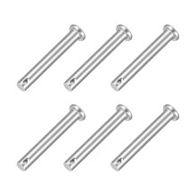 6Pcs 1/4" x 1-9/16" Single Hole Clevis Pins, 304 Stainless Steel Flat Head Clevis Pins Hitch Pin for Trailer Latch, Mechanics Repair, Furniture Instal