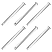 6Pcs 1/4" x 3-1/8" Single Hole Clevis Pins, 304 Stainless Steel Flat Head Clevis Pins Hitch Pin for Trailer Latch, Mechanics Repair, Furniture Install