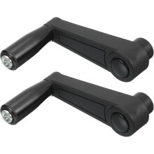 2Pcs 10x105mm (Dia x L) Revolving Handwheel Machine Handle, Universal Lathe Crank Grip Replacement for Industry Lathe Milling Grinding Machine, Black
