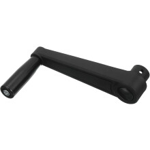 16x192mm (Dia x L) Revolving Handwheel Machine Handle, Universal Lathe Crank Grip Replacement for Industry Lathe Milling Grinding Machine, Black (Roun