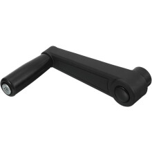 12x126mm (Dia x L) Revolving Handwheel Machine Handle, Universal Lathe Crank Grip Replacement for Industry Lathe Milling Grinding Machine, Black (Roun