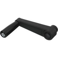 12x126mm (Dia x L) Revolving Handwheel Machine Handle, Universal Lathe Crank Grip Replacement for Industry Lathe Milling Grinding Machine, Black (Squa