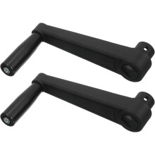 2Pcs 16x192mm (Dia x L) Revolving Handwheel Machine Handle, Universal Lathe Crank Grip Replacement for Industry Lathe Milling Grinding Machine, Black