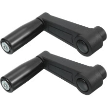 2Pcs 8x85mm (Dia x L) Revolving Handwheel Machine Handle, Universal Lathe Crank Grip Replacement for Industry Lathe Milling Grinding Machine, Black (S