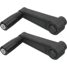 2Pcs 10x105mm (Dia x L) Revolving Handwheel Machine Handle, Universal Lathe Crank Grip Replacement for Industry Lathe Milling Grinding Machine, Black