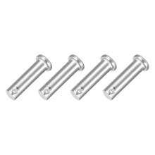 4Pcs 3/8" x 1-3/8" Single Hole Clevis Pins, 304 Stainless Steel Flat Head Clevis Pins Hitch Pin for Trailer Latch, Mechanics Repair, Furniture Install