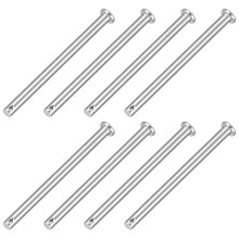 8Pcs 1/4" x 3-1/8" Single Hole Clevis Pins, 304 Stainless Steel Flat Head Clevis Pins Hitch Pin for Trailer Latch, Mechanics Repair, Furniture Install