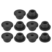 10Pcs Rubber Grommets 18mm Drill Hole, 9mm ID Hole Top Hat Grommet Black Silicone Rubber Hole Plug Gasket for Wiring, Automotive