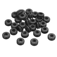 30Pcs Rubber Grommets 1/4 ID, 3/8 Drill Hole, Firewall Grommet Automotive Rubber Hole Eyelet Ring Gasket for Wire Cable Hose Protection, Metal Electri