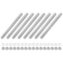8pcs Fully Threaded Rod, M4 x 50mm Stainless Steel Right Hand Threads Rods with Nuts and Flat Washer Fully Studding Rod Bar for Clamps, Hangers and U-