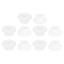38Pcs Rubber Grommets 5mm Drill Hole, 3mm ID Hole Top Hat Grommet White Silicone Rubber Hole Plug Gaskets for Wiring, Automotive