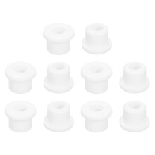 28Pcs Rubber Grommets 8mm Drill Hole, 5mm ID Hole Top Hat Grommet White Silicone Rubber Hole Plug Gasket for Wiring, Automotive