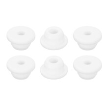 6Pcs Rubber Grommets 18mm Drill Hole, 9mm ID Hole Top Hat Grommet White Silicone Rubber Hole Plug Gasket for Wiring, Automotive