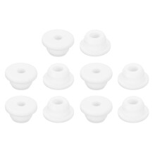 10Pcs Rubber Grommets 18mm Drill Hole, 9mm ID Hole Top Hat Grommet White Silicone Rubber Hole Plug Gasket for Wiring, Automotive
