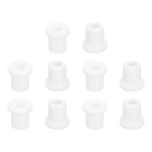 28Pcs Rubber Grommets 6mm Drill Hole, 4mm ID Hole Top Hat Grommet White Silicone Rubber Hole Plug Gasket for Wiring, Automotive