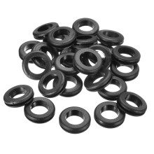25Pcs Rubber Grommets 1 ID, 1-3/16 Drill Hole, Firewall Grommet Automotive Rubber Hole Eyelet Ring Gasket for Wire Cable Hose Protection, Metal Electr