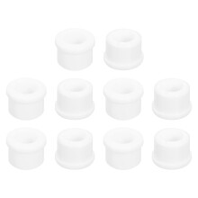 12Pcs Rubber Grommets 15mm Drill Hole, 10mm ID Hole Top Hat Grommet White Silicone Rubber Hole Plug Gasket for Wiring, Automotive