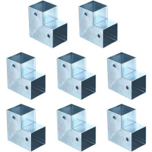 2-Way Gazebo Brackets Kit, Right Angle Corner Bracket Woodworking DIY Post Base Kit for 1.3" Lumber for Outdoor Patio Gazebo Log Cabins (8 Pack)