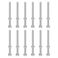 M8 x 110mm Hex Head Screws Bolts, Nuts, Flat & Lock Washers Kits, 304 Stainless Steel Fully Thread Hexagon Bolts 12 Sets