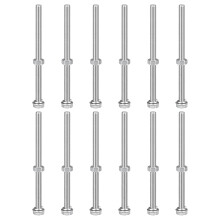 M8 x 130mm Hex Head Screws Bolts, Nuts, Flat & Lock Washers Kits, 304 Stainless Steel Fully Thread Hexagon Bolts 12 Sets