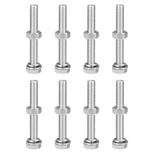 M10 x 80mm Hex Head Screws Bolts, Nuts, Flat & Lock Washers Kits, 304 Stainless Steel Fully Thread Hexagon Bolts 8 Sets