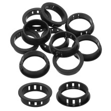 10Pcs Round Cable Snap Bushing Grommets, 1-3/8"(35mm) Black Snap in Cable Grommet Protector for Locking Tube Hose Wire Cord