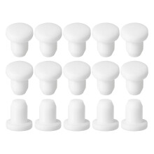15Pcs Silicone Hole Plug, Waterproof Solid T-Shaped Rubber Stoppers Bottle Seal Tube Pipe Plug End Cap for 5.8mm/0.23" Hole for Bathtub Bottle, 0.31"