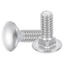 25Pcs Carriage Bolts, 1/4"-20x3/4 Stainless Steel 18-8 (304) Round Head Square Neck Screws Bolt Screw for Fastening Accessories - Silver
