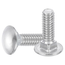 20Pcs Carriage Bolts, 1/4"-20x1-1/2 Stainless Steel 18-8 (304) Round Head Square Neck Screws Bolt Screw for Fastening Accessories - Silver