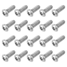 20Pcs #6-32 x 3/8" Torx Security Machine Screws, 304 Stainless Steel Button Head Screws Bolt Tamper Resistant for Anti-Theft Tamper Proof, Silver